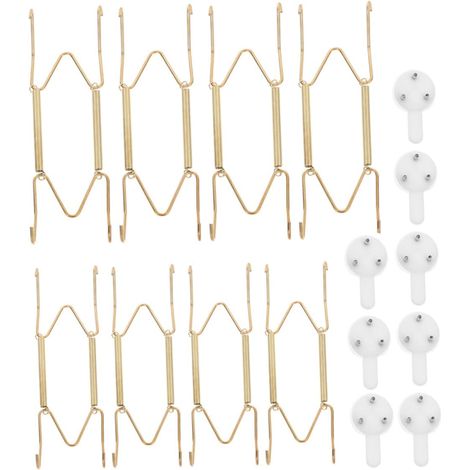 Lot de 8 supports muraux robustes en métal avec fixations (1/5)