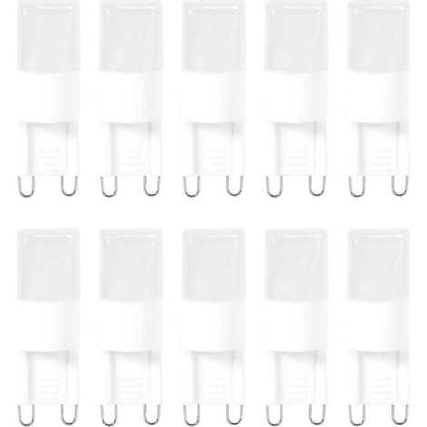 Lot de 10 ampoules LED G9 1W haute luminosité blanc chaud 3500K