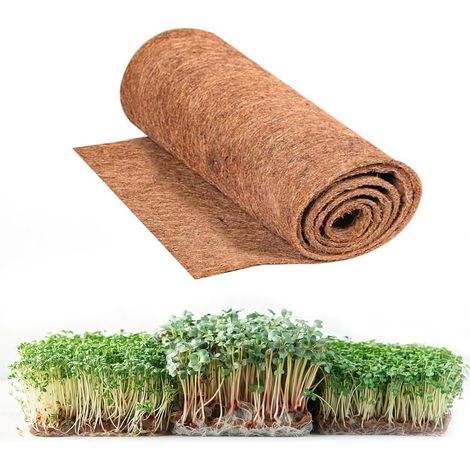 Rouleau de Doublure en Coco,25x400cm Fibre de Coco pour Plante Tapis de Plantation pour Culture de Microgreens,pour Planteur Fenêtre Boîte Panier de Fleurs Jardin Tapis pour Animaux (1/5)