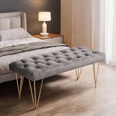 Table de chevet en velours métal mousse 116 x 445 x 49 cm (1/5)