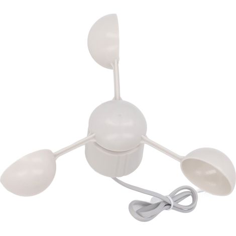 Anémomètre capteur de vitesse à godets 3 coupelles girouette avec connecteur RJ11 pour station météo (1/5)