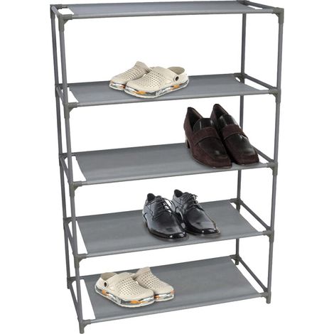 Scarpiera Porta Scarpe Salvaspazio 5 Ripiani Moderna Dimensioni 60 x 30 x 88 cm (1/3)