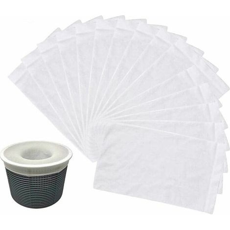 30 Pezzi Calzini per Skimmer per Piscina, Calzini per Skimmer per Piscina Perfetti per il Cestino dello Skimmer con Filtro, Fodera per Schermo a Rete Ultra Fine per Cestino per Piscina (1/5)