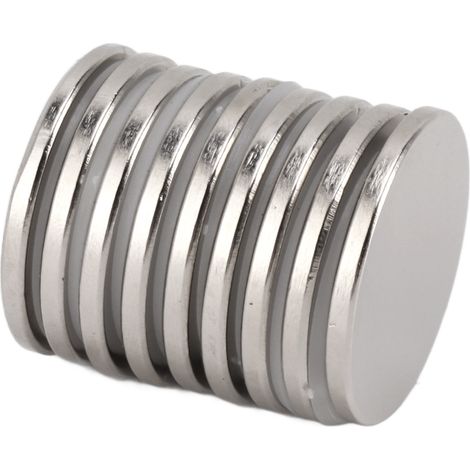 Lot de 10 aimants disques en néodyme ultra-puissants (30 x 3 mm) fabriqués à partir de terres rares, pour réfrigérateurs, projets de bricolage, projets de construction et applications scientifiques. (1/5)