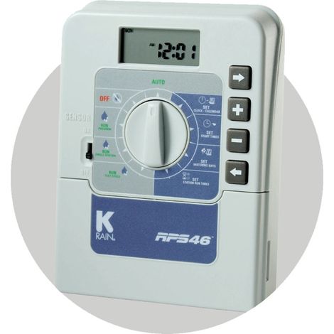 Programador de Riego RPS46 4 zonas Interior K-Rain  Riego Automático para Jardin  Temporizador de Riego Eléctrico