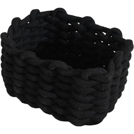 Bardusch-Panier de rangement en corde de coton, noir, pour table à langer, salle de bain ou chambre d’enfant (1/4)