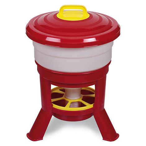 Tolva Gallinas SILO Premium - Comedero con Patas para Gallinas y Otras Aves de Corral - Tolva Fabricada en plástico Resistente - 30 L