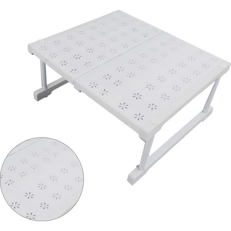 Klappbares Kleiderschrankregal, einfach zu montieren, hohe Tragfähigkeit, platzsparend, geeignet für Küche, Bad und Vorratsschrank, Länge 37-48 cm. (1/5)