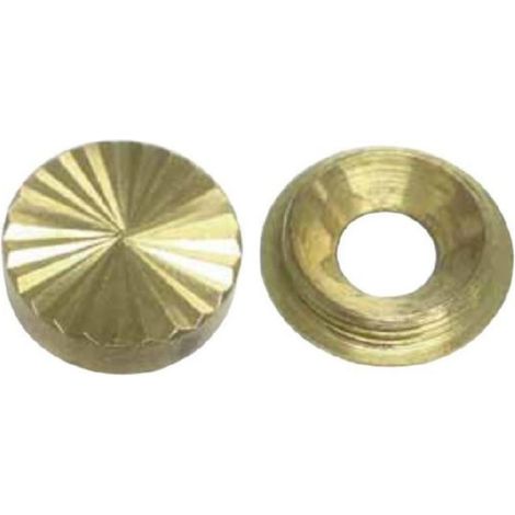 FPLUS embellecedor lapidado laton 16 mm , EMBELLECEDOR LAPIDADO LATON PULIDO 16 MM.