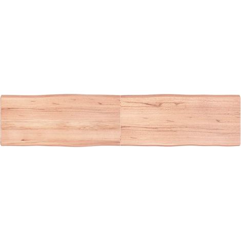 Tischplatte 180x40x(2-6) cm Massivholz Behandelt Baumkante