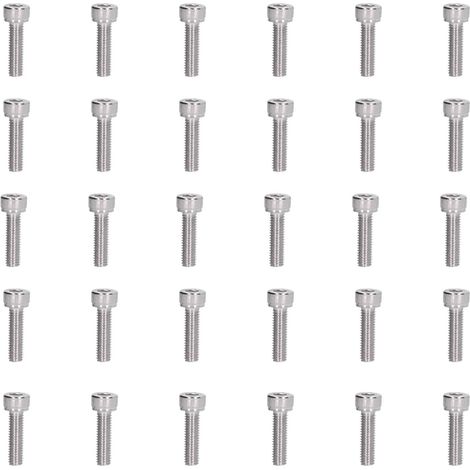 30 Vis à tête cylindrique M5 A2-70 en acier inoxydable, kit de 30 pièces pour réparation et assemblage, M5x18 (1/5)