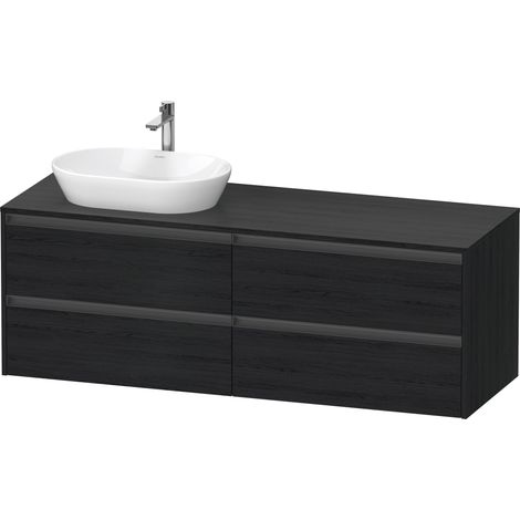 Duravit Ketho.2 plan de toilette sur console, découpe du bassin à