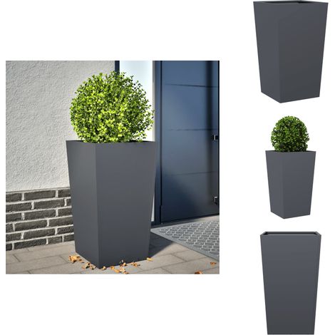 Jardinière anthracite 45x45x75 cm acier - Jardinière - Jardinières - Jardinière D'extérieur - Jardinière De Patio (1/5)
