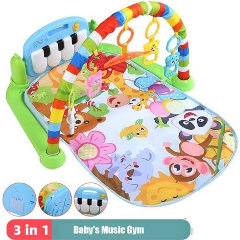 Tapis d\'éveil pour bébé - CYA - Support de fitness pour piano - Jouet éducatif - Vert (1/4)