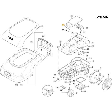 FastPoint pin robot cortacésped modelos A1000 ORIGINAL STIGA 122517892/0 (1/2)