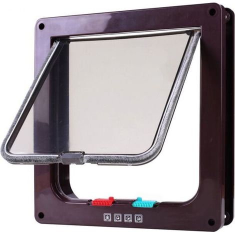 Lit magnétique pour chat noir taille L avec porte battante et 4 voies de verrouillage pour chats, chatons et chiots (1/5)