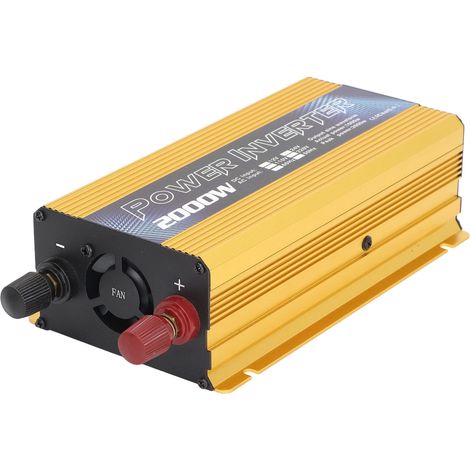 Convertisseur de puissance solaire universel pour voiture, en alliage d'aluminium, silencieux, à onde sinusoïdale modifiée, pour charge polyvalente, 2000 W (1/5)