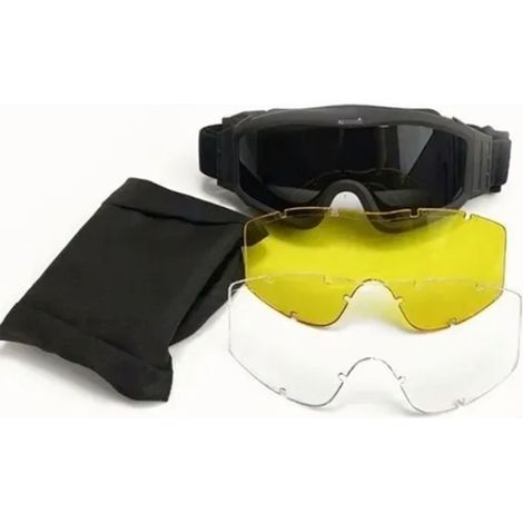Outdoor-Schutzbrille mit Doppellinsen, atmungsaktiv und kratzfest, ideal zum Radfahren, Campen und Reisen. (1/5)