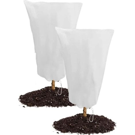 Winter cover for garden plants (80 x 120 cm), 2-pack, protection against cold and frost, 60 g/m²