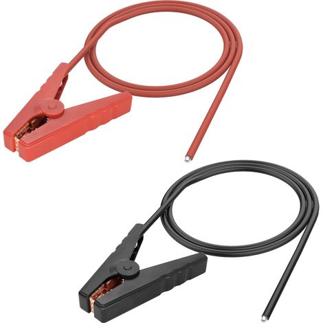 Battery Jumper Cable Clamps 100A 10AWG for Car Battery Cables Insulated Alligator Clips Heavy Duty Battery Jump Leads for Car HGV Van Truck