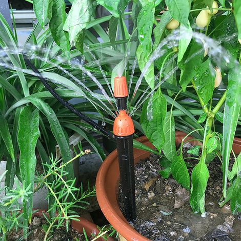 Dispositif d'arrosage avec buse de brumisation, système d'arrosage automatique, pratique pour une utilisation domestique sans effort, désinfection par fine brume, jardin jusqu'à 10 mètres. (1/5)