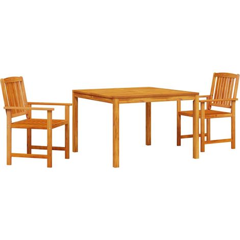 Maison Exclusive - Set da Pranzo per Giardino 3 pcs Marrone