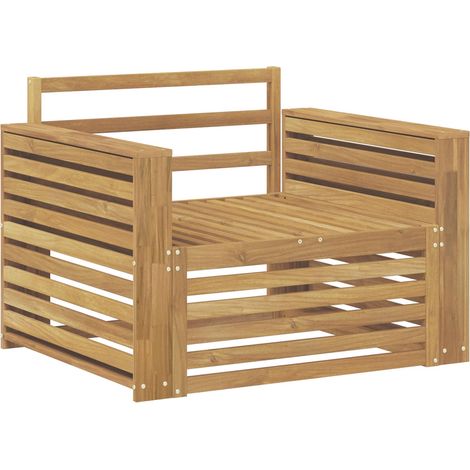 Divano da esterno Legno di Acacia Massello Bianco vidaXL (1/5)