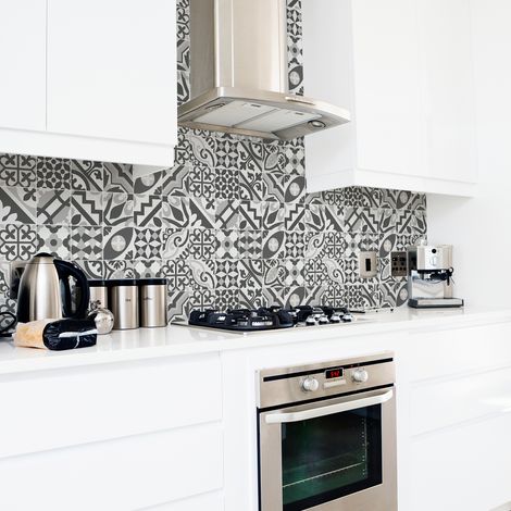 Sticker Mural Carrelage adhésif Cuisine Salle de Bain - 24 STICKERS CARREAUX DE CIMENT AZULEJOS CANTABRIE - 24stickers10x10cm (1/5)
