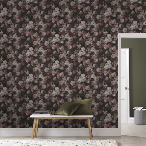Papier peint intissé Vintage bloom 1005 x 52cm Multicolore