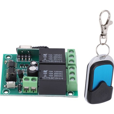 Kit de télécommande sans fil avec relais, émetteur universel 12 V CC, portée de 23 m (75 pi), avec récepteur pour porte de garage et treuil de véhicule (1/5)