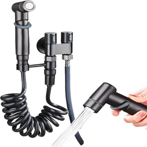 VENYAA 2-in-1 Kompakt-Miniaturarmatur mit Doppelfunktion (Dusche und Bidet) fürs Badezimmer – platzsparend, einfache Installation, Chrom-Finish