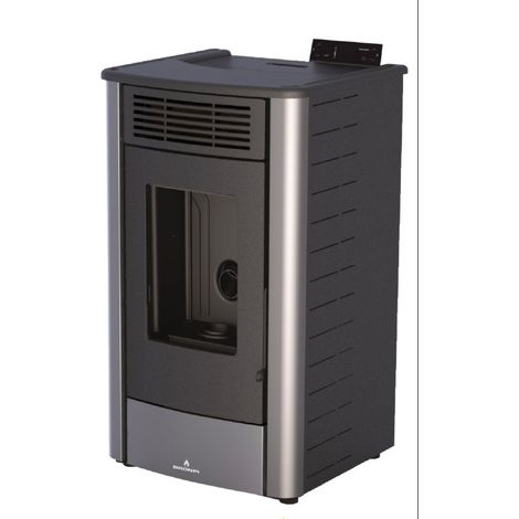 Poêle à pellet 7kW - Rita Gris - Sans (1/4)