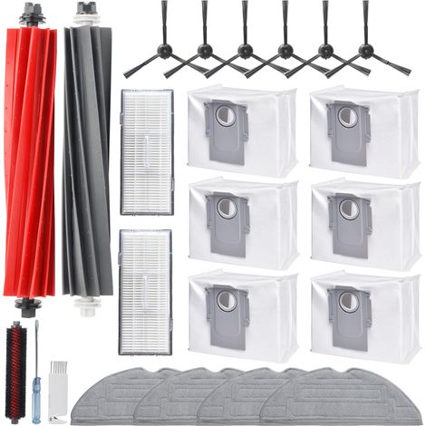 Zubehörset für Roborock S8 Pro Ultra, 6Staubbeutel 2Main Rollbürste 6Seitenbürsten 2Filter 4Mopp Wischtücher 1Hauptbürste, Ersatzteile Saugroboter Ersatzteile Saugroboter Zubehör (1/5)