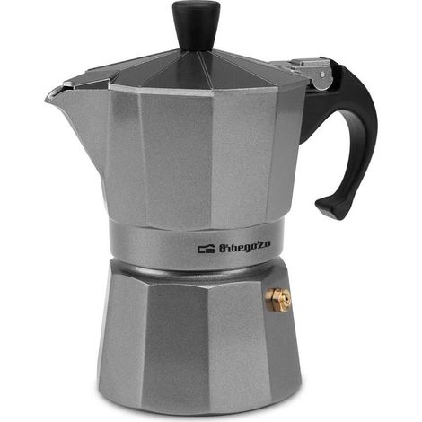 Orbegozo kfm 930 cafetera de aluminio aromas en familia - capacidad para 9 tazas - utilizable en cocinas a gas - electricas y vitroceramica - mango ergonomico - facil limpieza - valvula de seguridad (1/3)