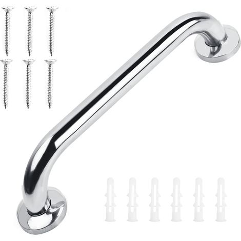 Poignée de Baignoire, Poignée d'appui pour Personnes âgées, 30 cm Barre d'appui de Douche Antidérapant Poignées, Barre d'Appui en Acier Inox(Argent) (1/5)