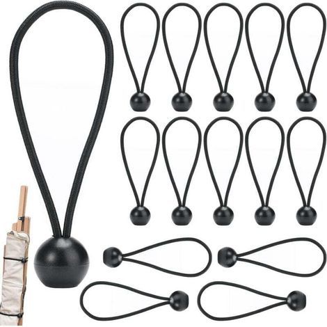 15 Pièces tendeur Elastique bache Piscine bâches et Sangles,tendeurs bache Piscine tendeur,Elastique bache remorque,Corde Elastique pour bache pour bache pour Pavillon, Bâche, Camping, Tente (1/4)