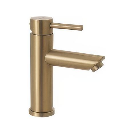 Miscelatore Lavabo Basso Gedy Garda Oro Opaco in Acciaio Inox AISI 304 con Bocca Fissa