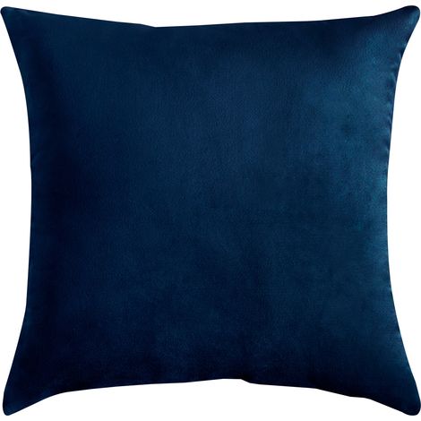 Taie d'oreiller décorative en velours bleu marine (1/5)