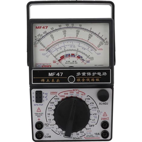 Multimètre Analogique Haute Précision Voltmètre Ampèremètre Pointeur Magnétique Interne Industriel (1/4)