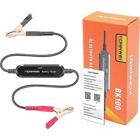 Testeur de batterie de voiture sans fil BK100 BT CCA : 100-2000 6 V 12 V Détection Test de charge au démarrage Testeur de batterie au plomb-acide (noir) (1/5)
