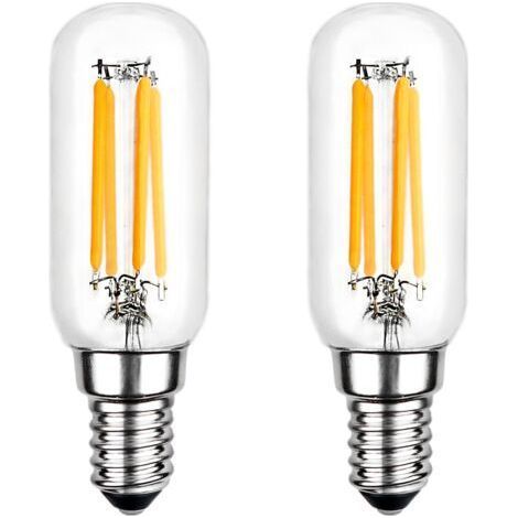 Ampoule LED,T25 E14 4W Ampoule Blanc Chaud 2700K, 400LM, Ampoule Filament Tubulaire LED pour Hotte Aspirante, non-dimmable, lot de 2 (1/5)
