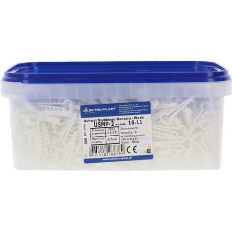 Staffa di montaggio rapido - piatta USMP-2 BOX YDYP 2x2,5 mm 3x1,0 mm 3x1,5 mm 16,11 /600 pezzi/