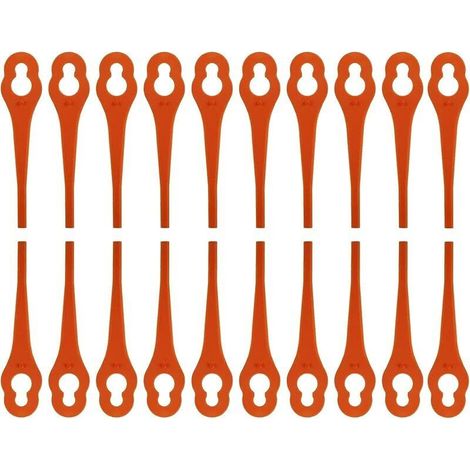 Lot de 100 lames de rechange pour coupe-bordures Fuxtec FX-E1RT20, lames en plastique pour coupe-bordures sans fil Fuxtec