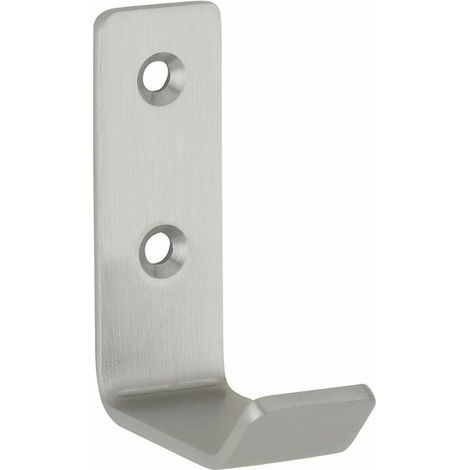 Patère inox satinée H.59mm – Acier inoxydable résistant à la corrosion – Fixation murale pour intérieur moderne (1/3)