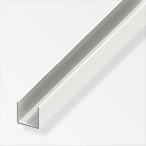 alfer Quadrat-U-Profil 23,5 x 23,5 x 1000 mm Aluminium Aluminiumprofil U Schiene (1/2)