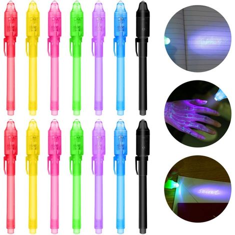 Stylo UV secret à encre invisible pour enfants – Stylo d'écriture invisible réutilisable pour cadeaux d'anniversaire (1/4)