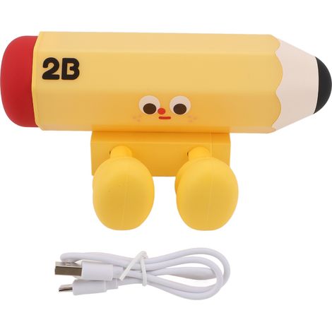 Lampada da tavolo multifunzionale a forma di matita 2B, con un simpatico design a cartone animato, 3 livelli di luminosità regolabili e controllo tramite hot tap. (1/5)