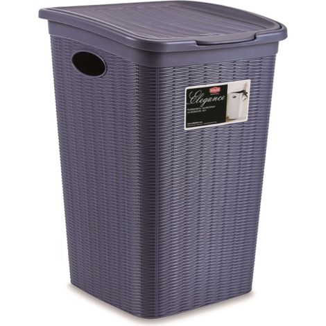 Portabiancheria Lt.50 Elegance Blu Navy - 38X37X54,5H Cm