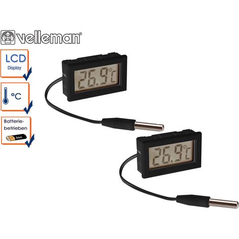 Kombi-Set digitale Einbauthermometer mit Temperaturfühler, Temperaturkontrolle (1/3)