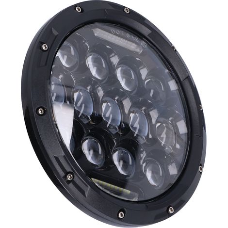 Phare de moto LED 7 pouces 12 V 6000 K 3000 lm étanche, compatible avec Jeep Wrangler (1/5)